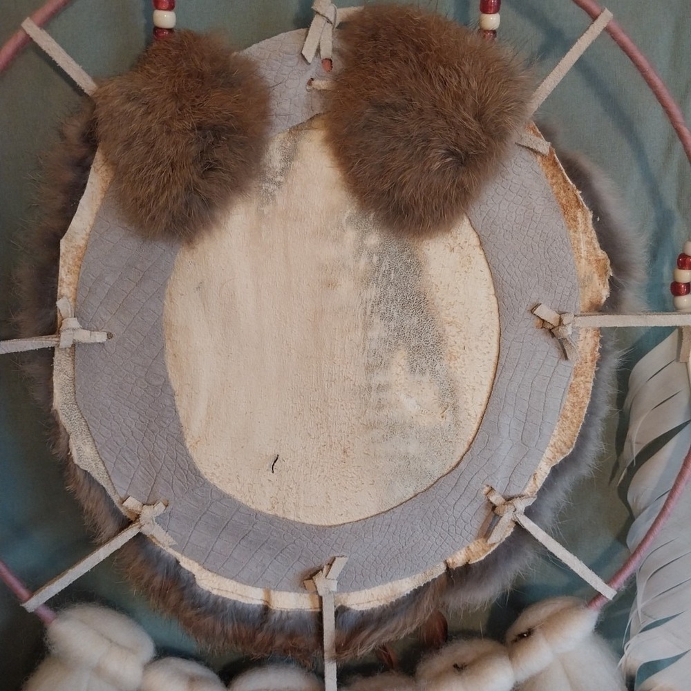 Dream Catcher Handmade Feathers Native American Mandella Shield Wall Hanging 28" - Picture 11 of 14